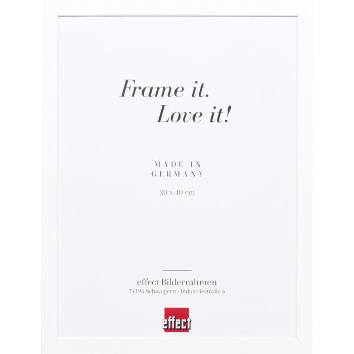 Effect Holzrahmen Top Cube 23x70 cm weiß Acrylglas Museumsqualität