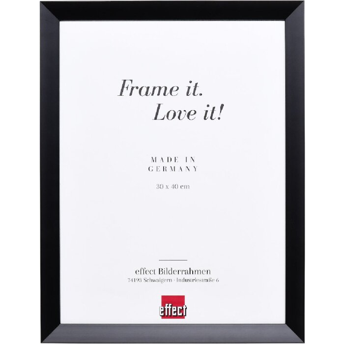 Ramă foto din lemn masiv Effect Top N negru 13x18 cm, acrilic muzeal