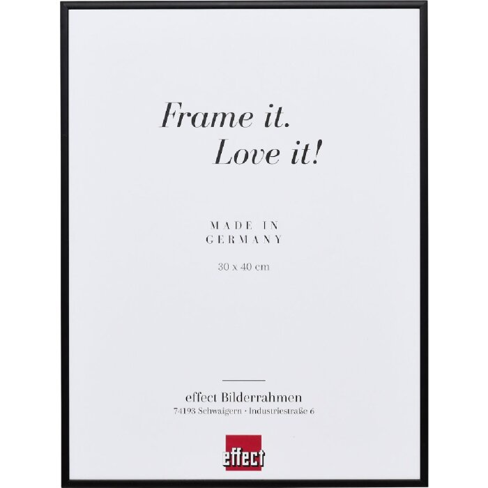 Ramă foto din aluminiu Effect Quadro 60x60 cm neagră cu sticlă de muzeu