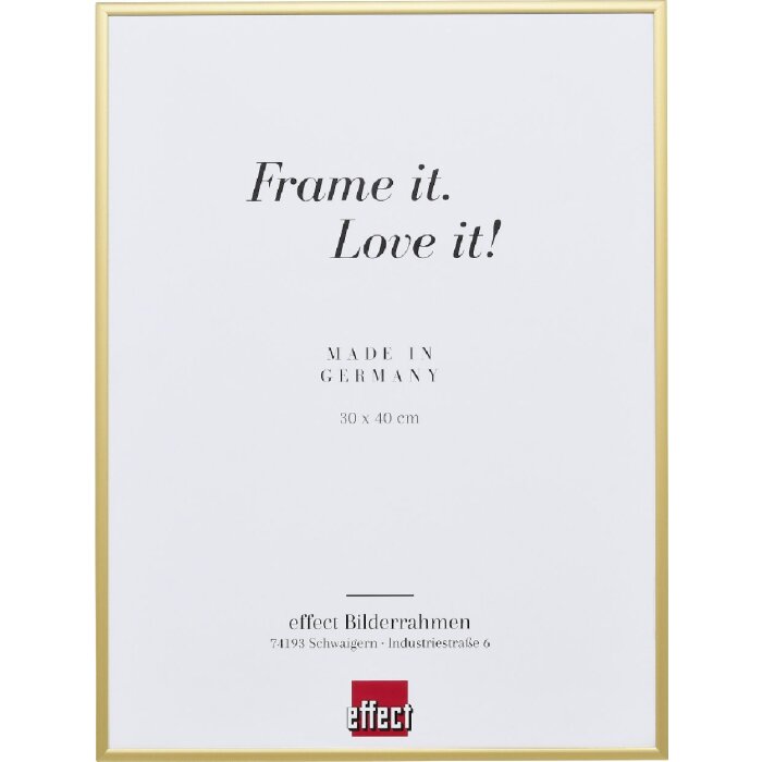 Effect Aluminium Bilderrahmen Quadro 59,4x84,1 cm gold Museumsglas