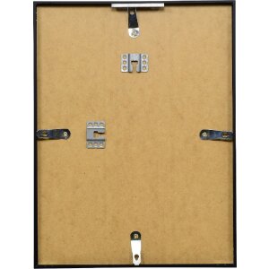 Ramă foto Effect Aluminium Serie 2 cu sticlă de muzeu neagră 45x60 cm