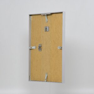 Rama foto din aluminiu serie 2, sticlă de muzeu argintie 50x75 cm