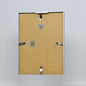 Rama foto din aluminiu serie 2, sticlă de muzeu argintie 50x75 cm