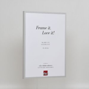 Rama foto din aluminiu serie 2, sticlă de muzeu argintie 50x75 cm