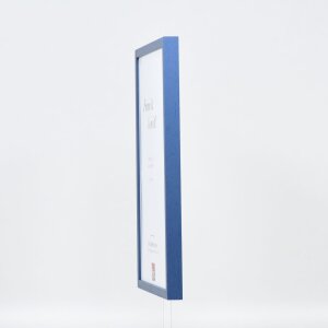Effect Holzrahmen Profil 35 blau 25x60 cm Museumsglas