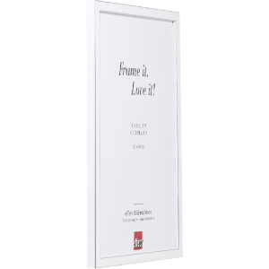 Effect Massivholz Bilderrahmen Profil 39 weiß 21x28 cm Museumsglas