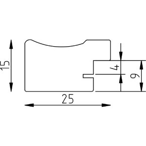 Rama foto din lemn Profil 40 argint, 50x50 cm, sticlă de muzeu
