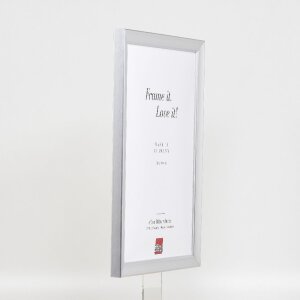Effect Holz-Bilderrahmen Profil 41 Silber 10x10 cm Museumsglas