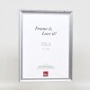 Effect Holz-Bilderrahmen Profil 41 Silber 13x13 cm Museumsglas