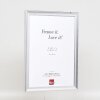 Effect Holz-Bilderrahmen Profil 41 Silber 13x13 cm Museumsglas
