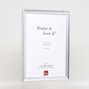 Effect Holz-Bilderrahmen Profil 41 Silber 25x30 cm Museumsglas