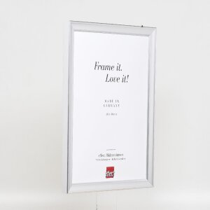 Ramă foto din lemn Effect Profil 41, argintie, 25x80 cm, cu sticlă de muzeu