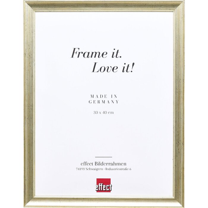 Effect Holz-Bilderrahmen Profil 41 Antiksilber 42x59,4 cm Museumsglas