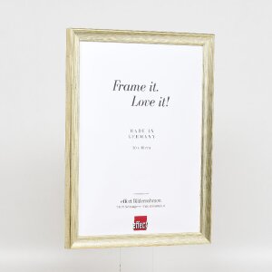 Rama foto din lemn Profil 41 Antiksilber 45x80 cm cu sticlă de muzeu