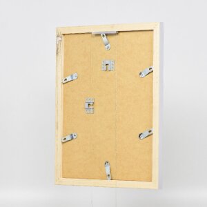 Effect Holz-Bilderrahmen Profil 41 Silber 50x100 cm Museumsglas