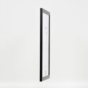 Effect Holz-Bilderrahmen Profil 43 schwarz 24x30 cm Museumsglas