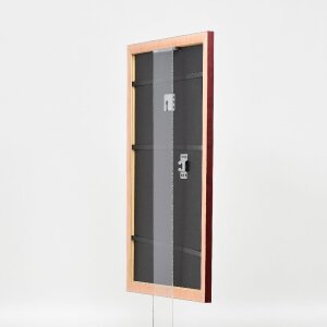 Effect Holzbilderrahmen Profil 43 rot 24x30 cm Museumsglas