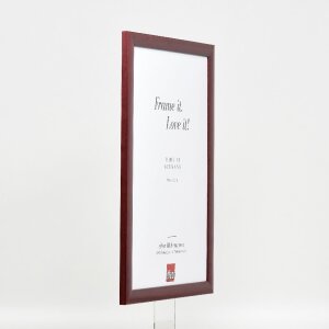 Effect Holz-Bilderrahmen Profil 43 rot 25x50 cm Museumsglas