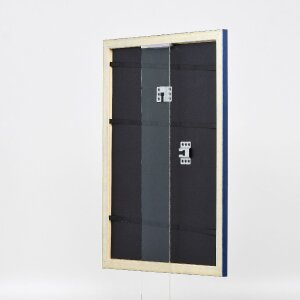 Effect Holz-Bilderrahmen Profil 43 royalblau 25x50 cm Museumsglas
