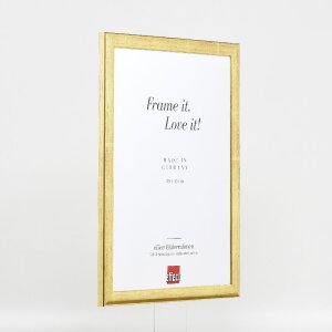 Effect Holzbilderrahmen Profil 43 gold 25x60 cm Museumsglas