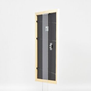 Effect Holz-Bilderrahmen Profil 43 weiß hochglanz 30x30 cm Museumsglas