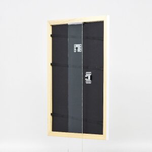 Effect Holz-Bilderrahmen Profil 43 weiß hochglanz 30x30 cm Museumsglas