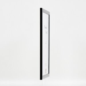 Effect Holz-Bilderrahmen Profil 43 schwarz hochglanz 30x40 cm Museumsglas