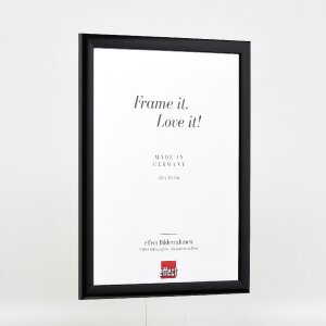 Effect Holzbilderrahmen Profil 43 Schwarz Hochglanz 29,7x42 cm Museumsglas
