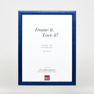 Effect Holz-Bilderrahmen Profil 43 royalblau 30x45 cm Museumsglas
