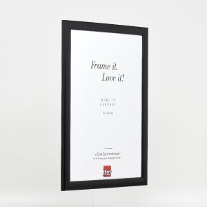 Effect Holz-Bilderrahmen Profil 43 schwarz 35x100 cm Museumsglas