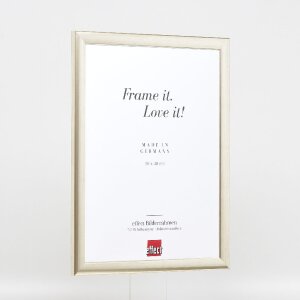 Effect Holzbilderrahmen Profil 43 silber 35x50 cm Museumsglas 0439-3550-01