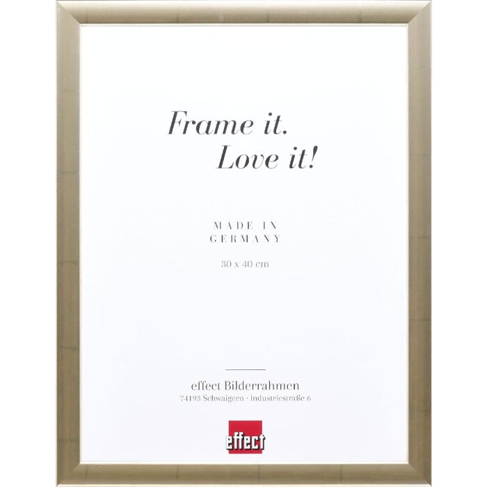 Effect Holz-Bilderrahmen Profil 43 silber 40x40 cm Museumsglas