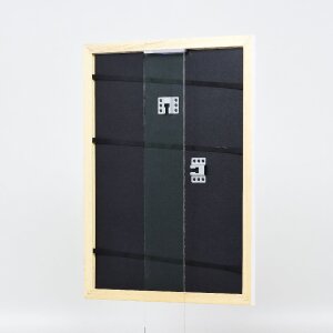 Effect Holz-Bilderrahmen Profil 43 weiß hochglanz 40x40 cm Museumsglas