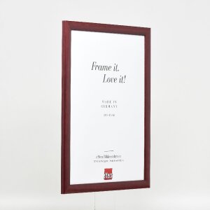 Effect Holzbilderrahmen Profil 43 rot 40x50 cm mit Museumsglas