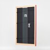 Effect Holz-Bilderrahmen Profil 43 rot hochglanz 40x50 cm Museumsglas
