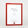 Effect Holz-Bilderrahmen Profil 43 rot hochglanz 45x60 cm Museumsglas
