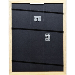 Rama foto din lemn Effect Profil 43, neagră lucioasă, 50x100 cm, cu sticlă de muzeu