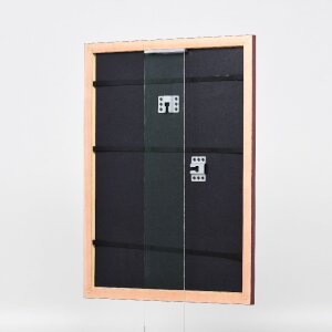 Effect Holz-Bilderrahmen Profil 43 rot 50x50 cm Museumsglas