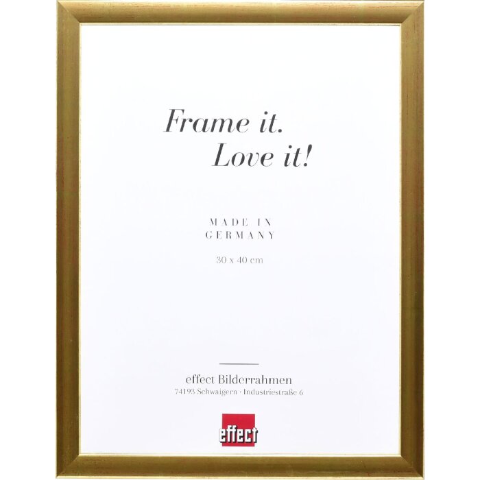 Effect Holz-Bilderrahmen Profil 43 gold 50x65 cm Museumsglas 0439-5065-02