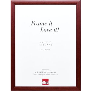 Effect Holz-Bilderrahmen Profil 43 rot 50x65 cm Museumsglas