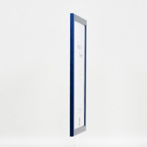 Effect Holz-Bilderrahmen Profil 43 royalblau 50x70 cm Museumsglas
