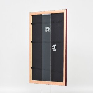 Effect Holz-Bilderrahmen Profil 43 rot 50x75 cm Museumsglas