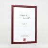Effect Holz-Bilderrahmen Profil 43 rot 50x75 cm Museumsglas