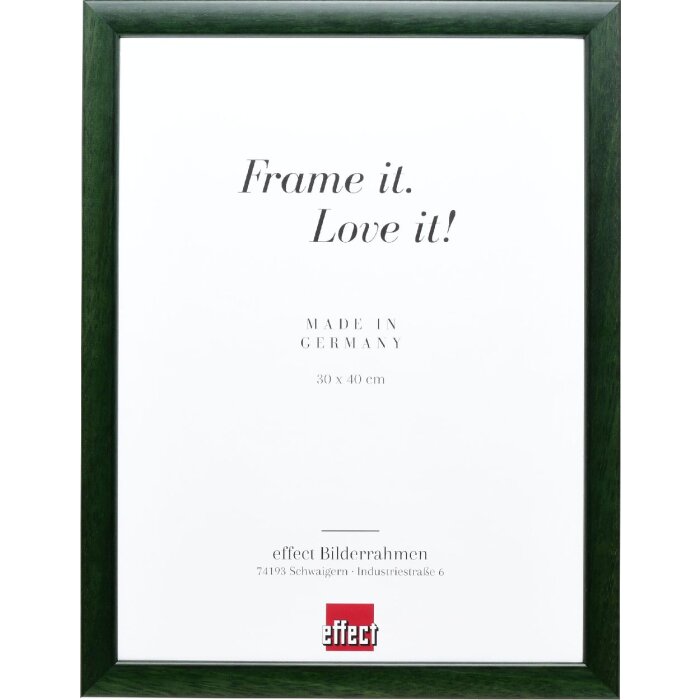 Effect Holz-Bilderrahmen Profil 43 tannengrün 50x75 cm Museumsglas