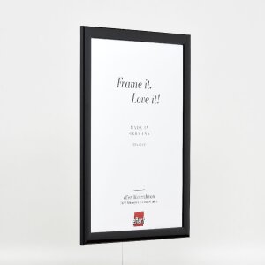 Effect Holz-Bilderrahmen Profil 43 schwarz hochglanz 50x75 cm Museumsglas
