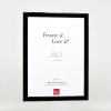Effect Holz-Bilderrahmen Profil 43 schwarz hochglanz 50x75 cm Museumsglas