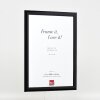 Effect Holz-Bilderrahmen Profil 43 schwarz hochglanz 50x75 cm Museumsglas