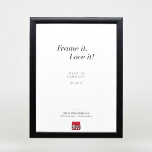 Effect Holz-Bilderrahmen Profil 43 Schwarz 60x60 cm mit Museumsglas