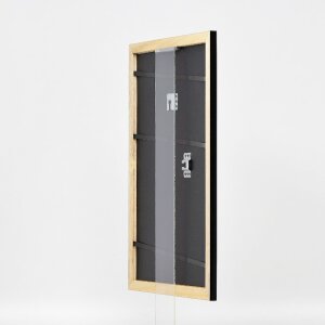 Effect Holz-Bilderrahmen Profil 43 schwarz hochglanz 60x80 cm Museumsglas