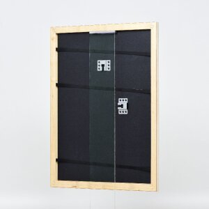 Effect Holz-Bilderrahmen Profil 43 silber 59,4x84,1 cm Museumsglas